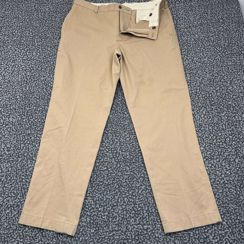 Brooks‎ Brothers Pants Men 36x30 Beige Chino Straight Fit Outdoor Pocket Cotton